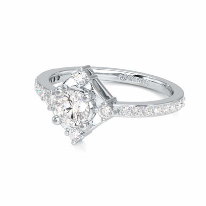 Graceful Opulence Solitaire Ring - White Gold - Image 2
