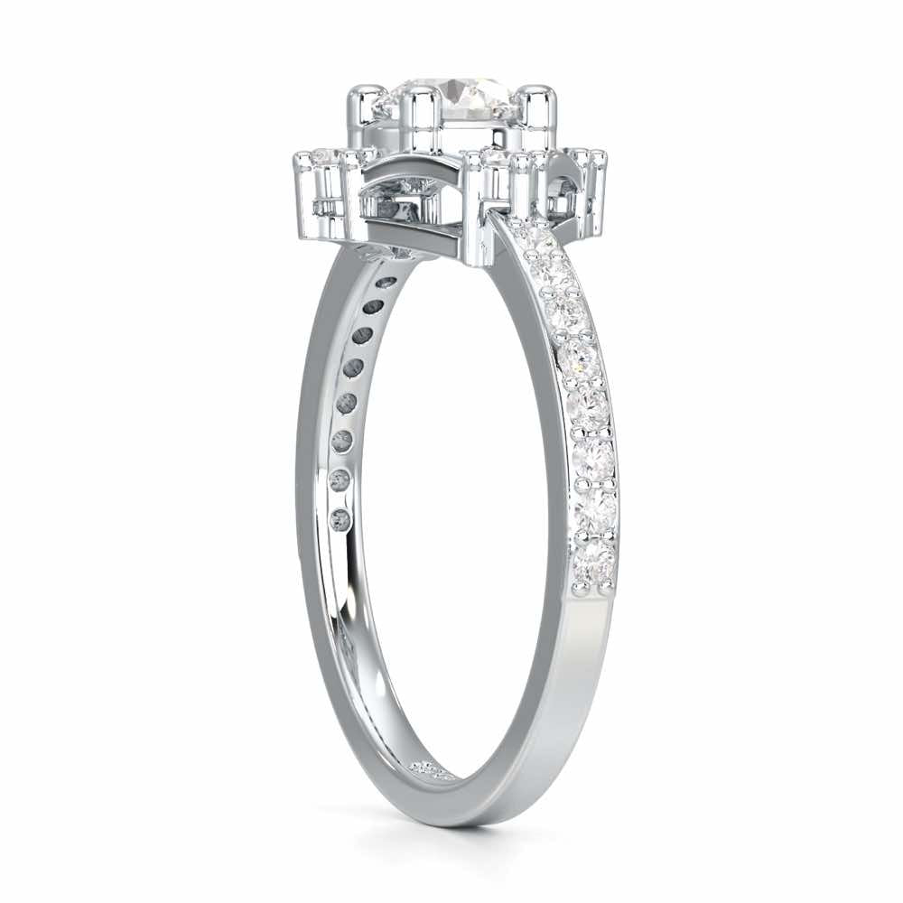 Graceful Opulence Solitaire Ring - White Gold - Image 3