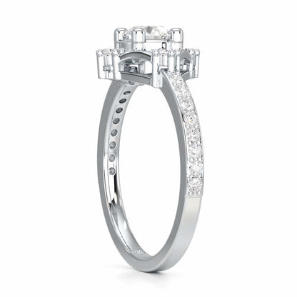 Graceful Opulence Solitaire Ring - White Gold - Image 3