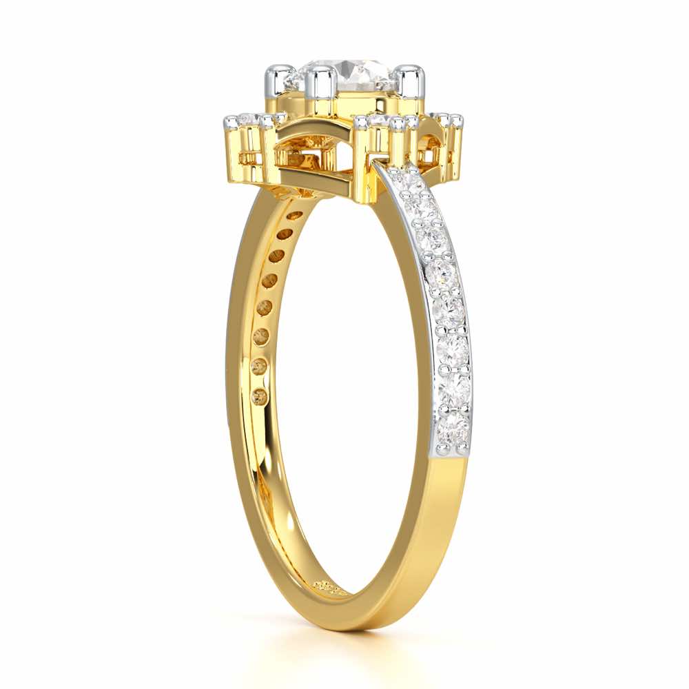 Graceful Opulence Solitaire Ring - Yellow Gold - Image 3