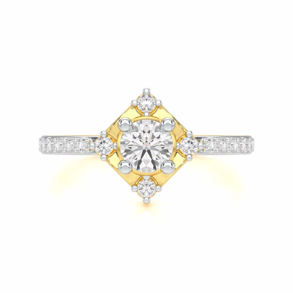 Graceful Opulence Solitaire Ring - Yellow Gold - Image 4
