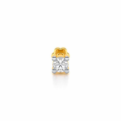 Graceful Orbit Silver Nosepin - Yellow Gold - Image 1