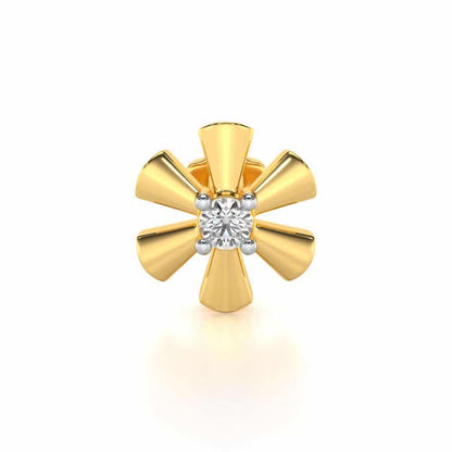 Graceful Shine Silver Nosepin - Yellow Gold - Image 1
