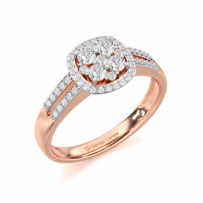 Gracious Glow Silver Ring - Rose Gold - Image 1