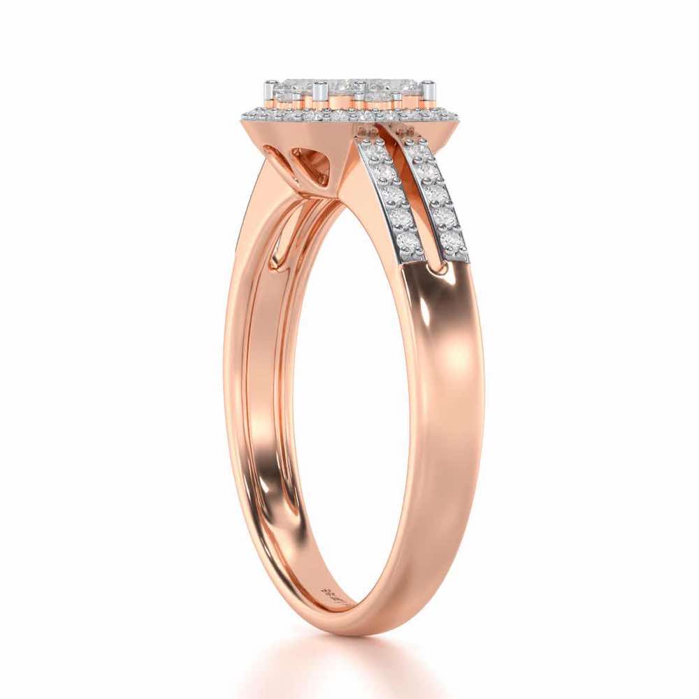 Gracious Glow Silver Ring - Rose Gold - Image 3
