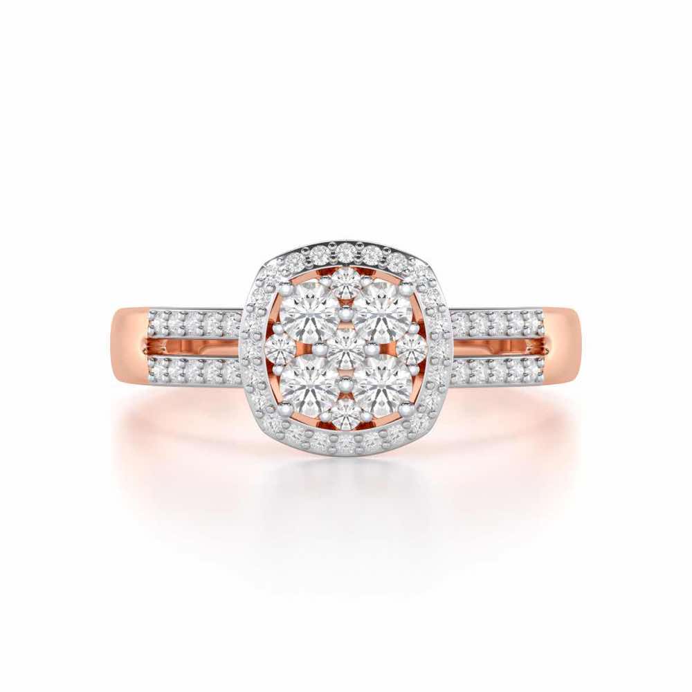Gracious Glow Silver Ring - Rose Gold - Image 4