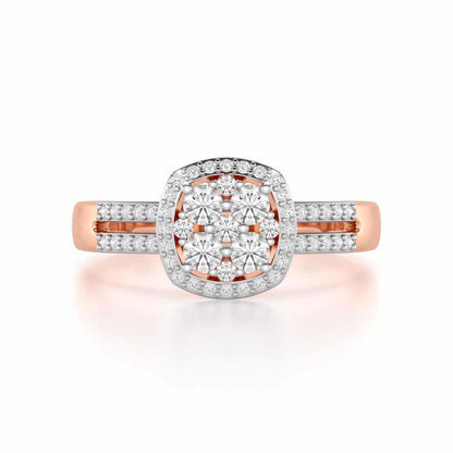 Gracious Glow Silver Ring - Rose Gold - Image 4