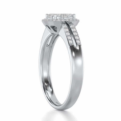 Gracious Glow Silver Ring - White Gold - Image 3