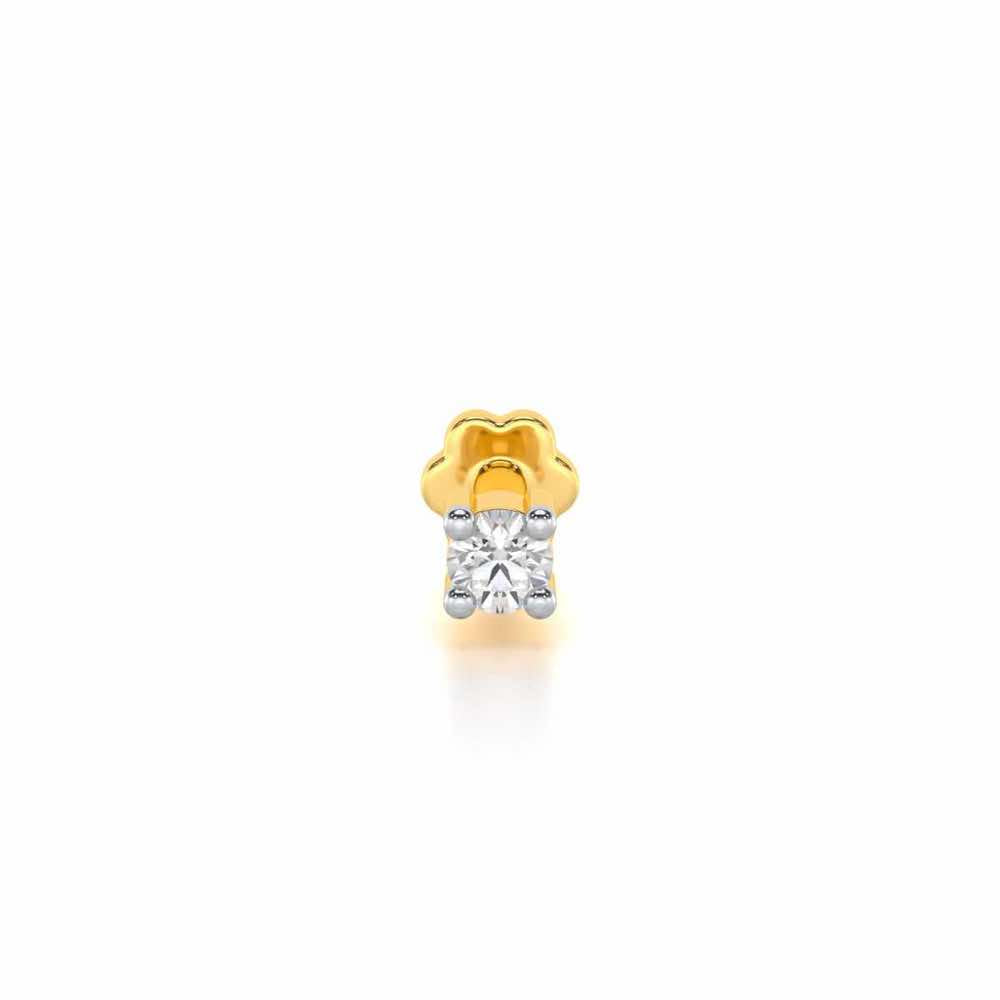 Gracious Prism Silver Nosepin - Yellow Gold - Image 1