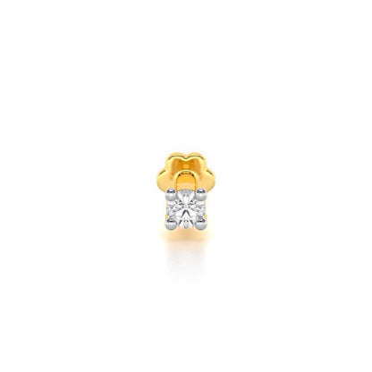 Gracious Prism Silver Nosepin - Yellow Gold - Image 1