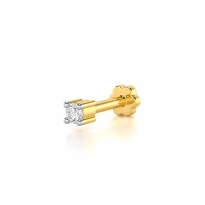 Gracious Prism Silver Nosepin - Yellow Gold - Image 2