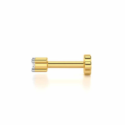 Gracious Prism Silver Nosepin - Yellow Gold - Image 3