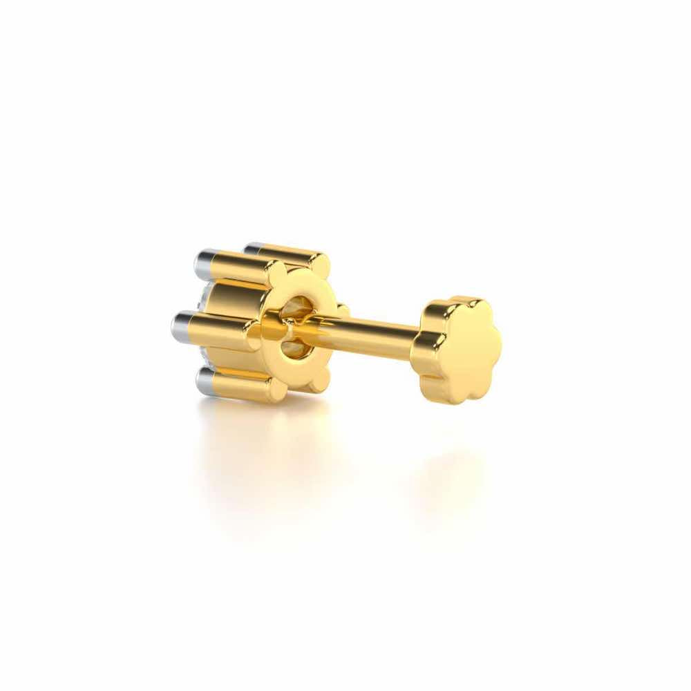 Gracious Token Silver Nosepin - Yellow Gold - Image 4