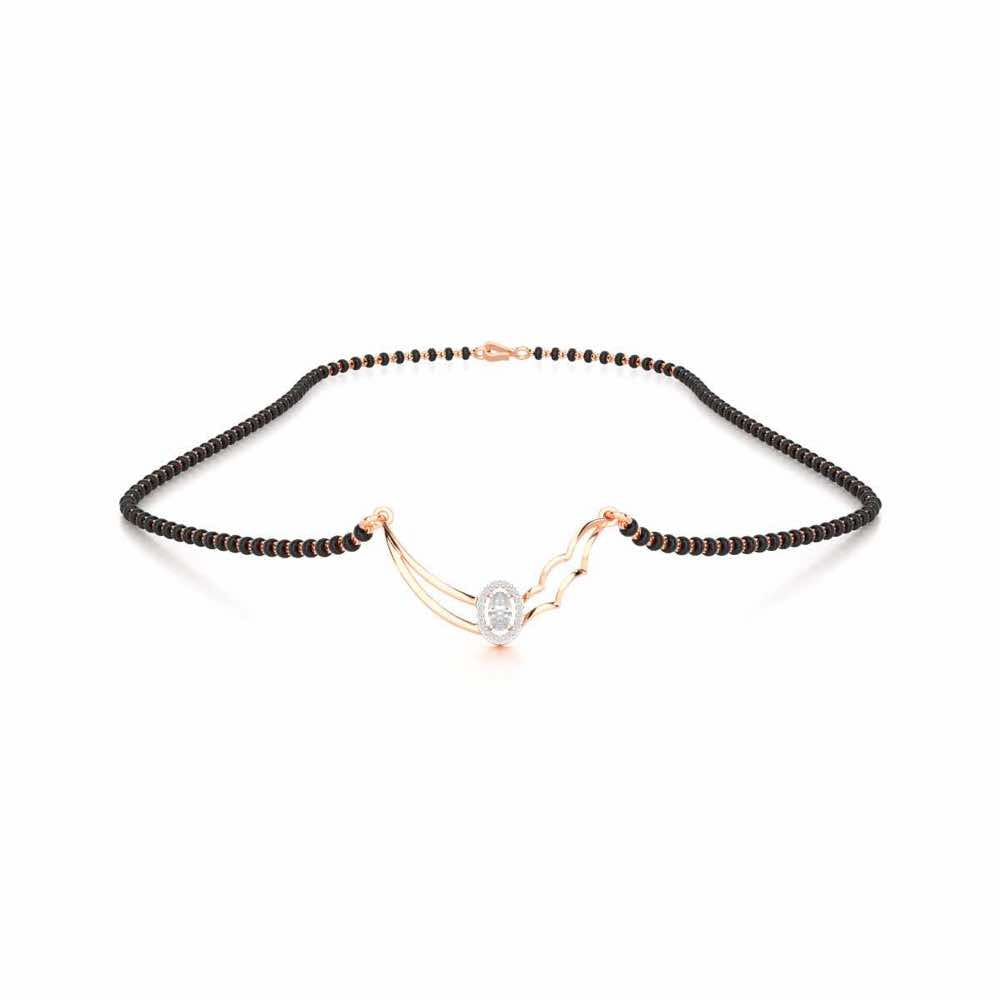Graha Shobha Silver Mangalsutra - Rose Gold - Image 3