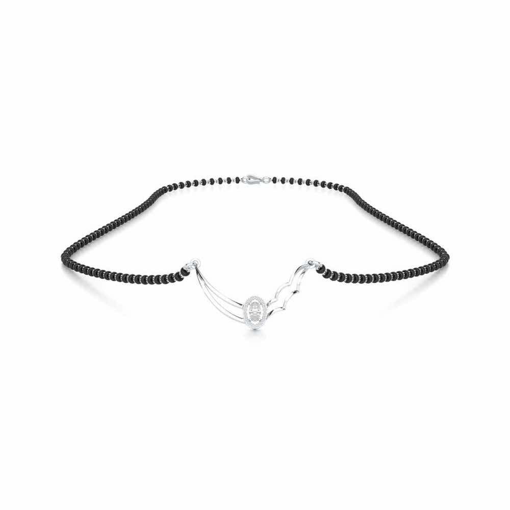 Graha Shobha Silver Mangalsutra - White Gold - Image 3