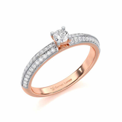 Grandeur Orbit Women Solitaire Ring - Rose Gold - Image 1