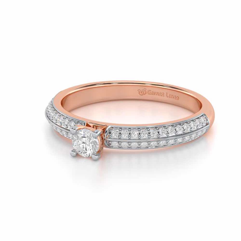 Grandeur Orbit Women Solitaire Ring - Rose Gold - Image 2
