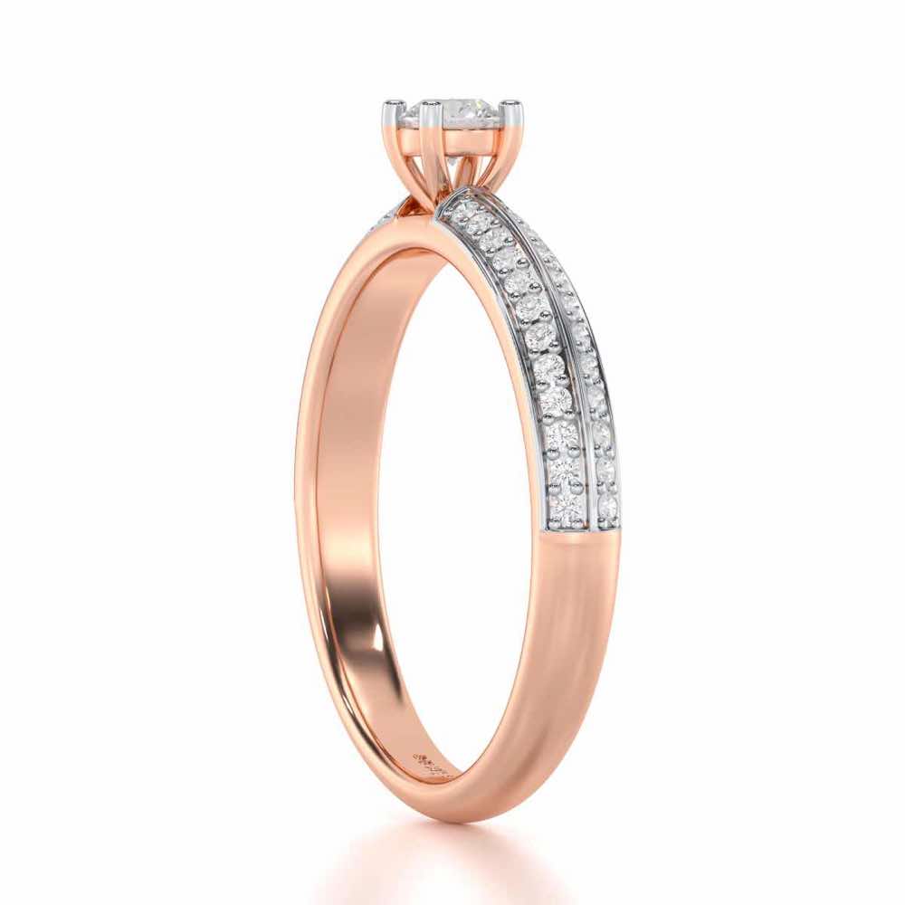 Grandeur Orbit Women Solitaire Ring - Rose Gold - Image 3