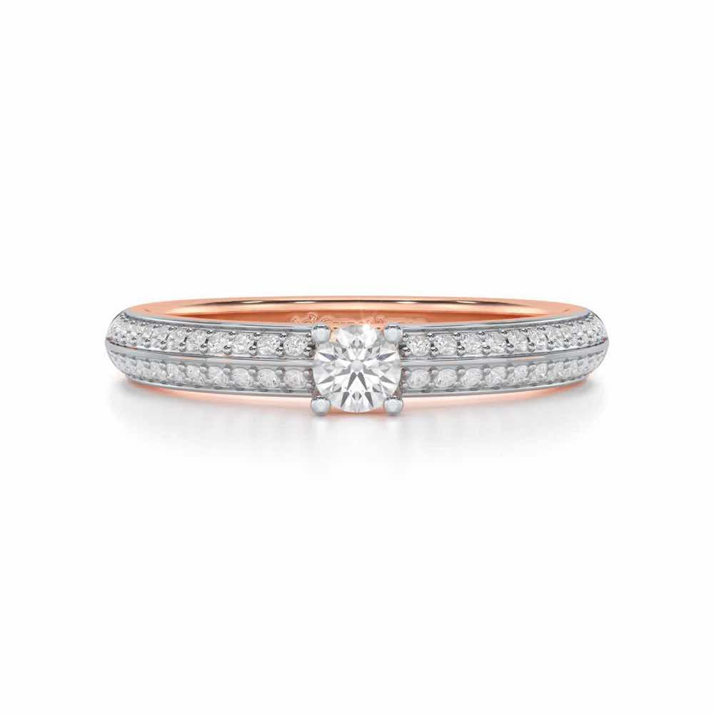 Grandeur Orbit Women Solitaire Ring - Rose Gold - Image 4