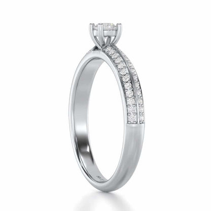 Grandeur Orbit Women Solitaire Ring - White Gold - Image 3