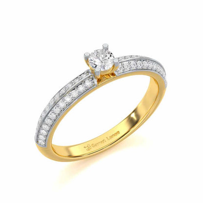 Grandeur Orbit Women Solitaire Ring - Yellow Gold - Image 1