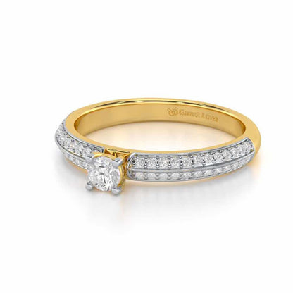 Grandeur Orbit Women Solitaire Ring - Yellow Gold - Image 2