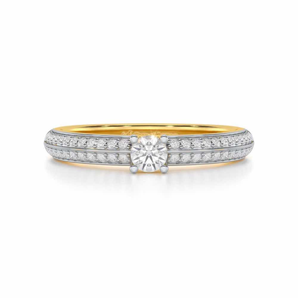 Grandeur Orbit Women Solitaire Ring - Yellow Gold - Image 4
