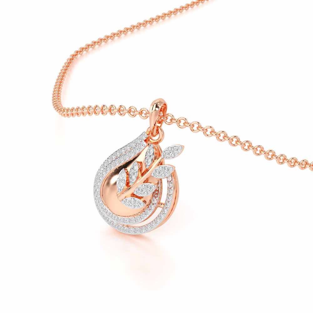 Grandeur Shine Silver Pendant - Rose Gold - Image 2