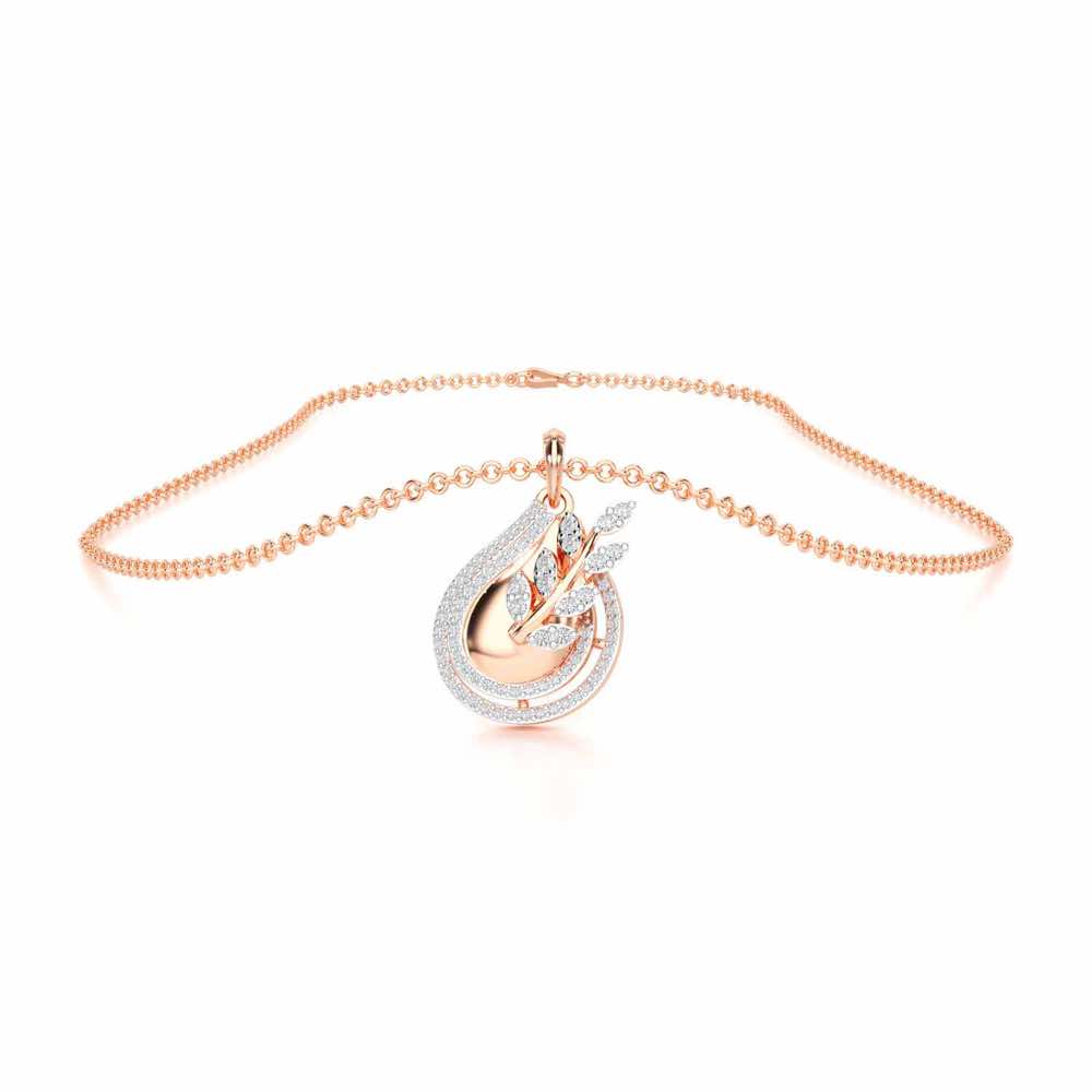 Grandeur Shine Silver Pendant - Rose Gold - Image 3