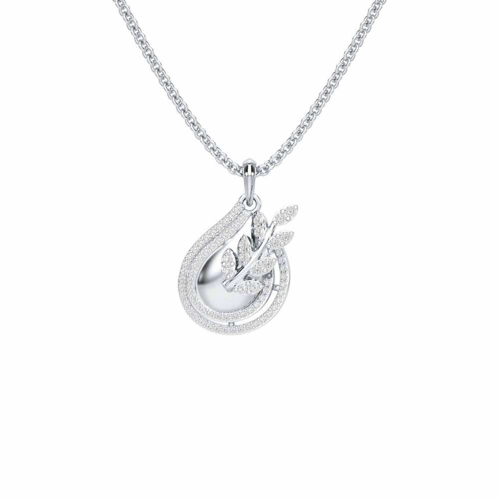 Grandeur Shine Silver Pendant - White Gold - Image 1