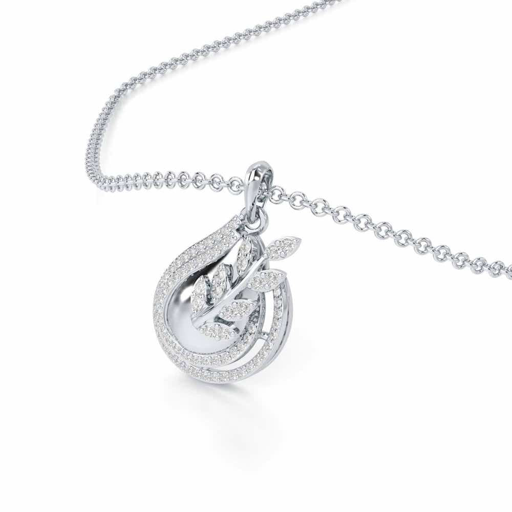 Grandeur Shine Silver Pendant - White Gold - Image 2