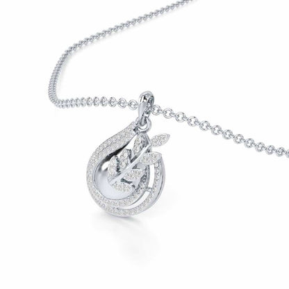 Grandeur Shine Silver Pendant - White Gold - Image 2