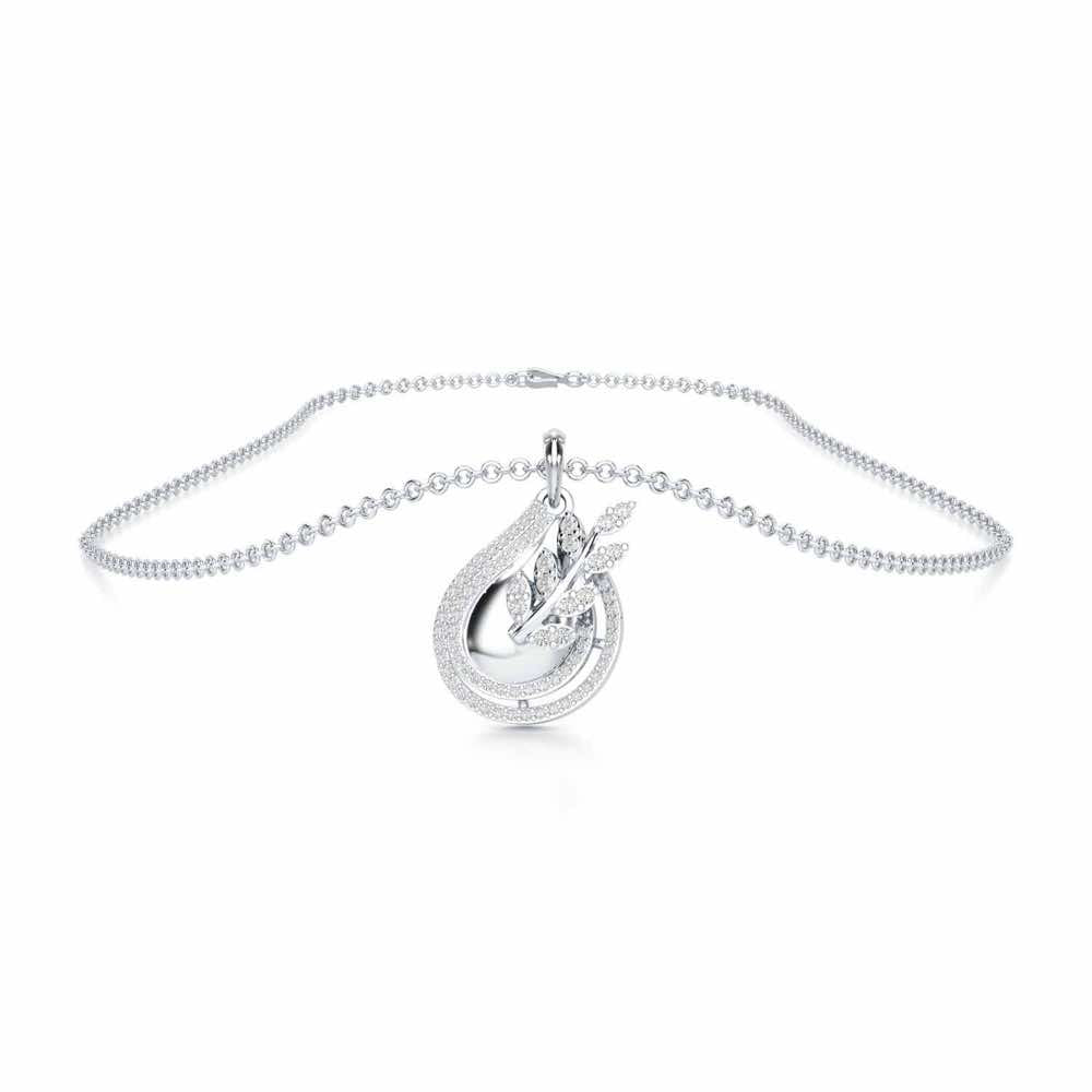 Grandeur Shine Silver Pendant - White Gold - Image 3