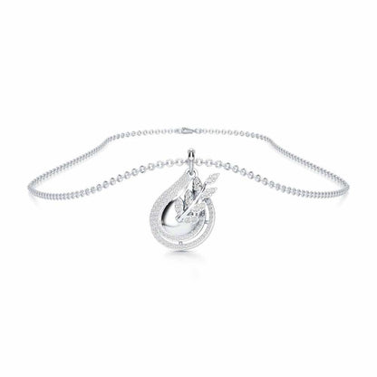 Grandeur Shine Silver Pendant - White Gold - Image 3