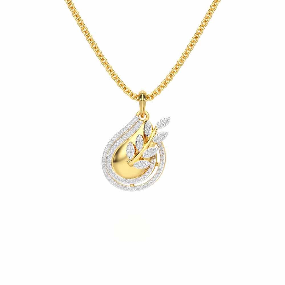 Grandeur Shine Silver Pendant - Yellow Gold - Image 1