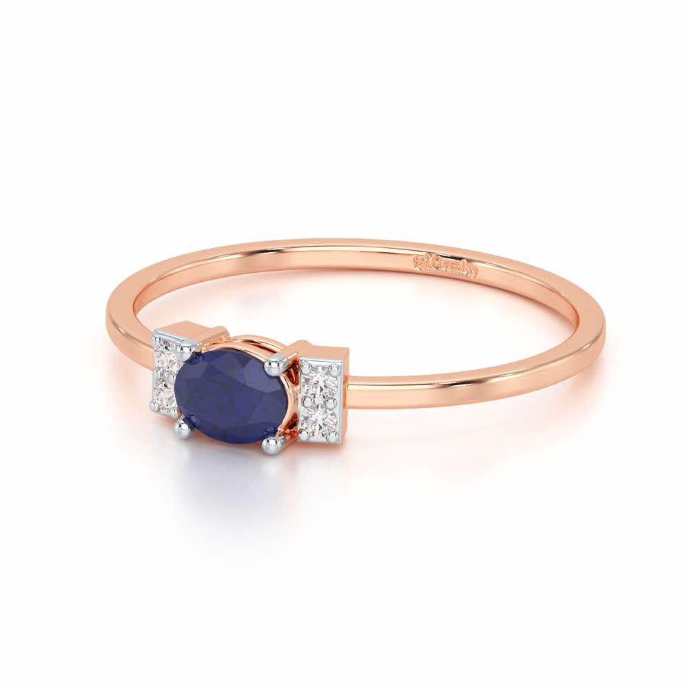 Green Glow Silver Ring - Rose Gold - Image 2