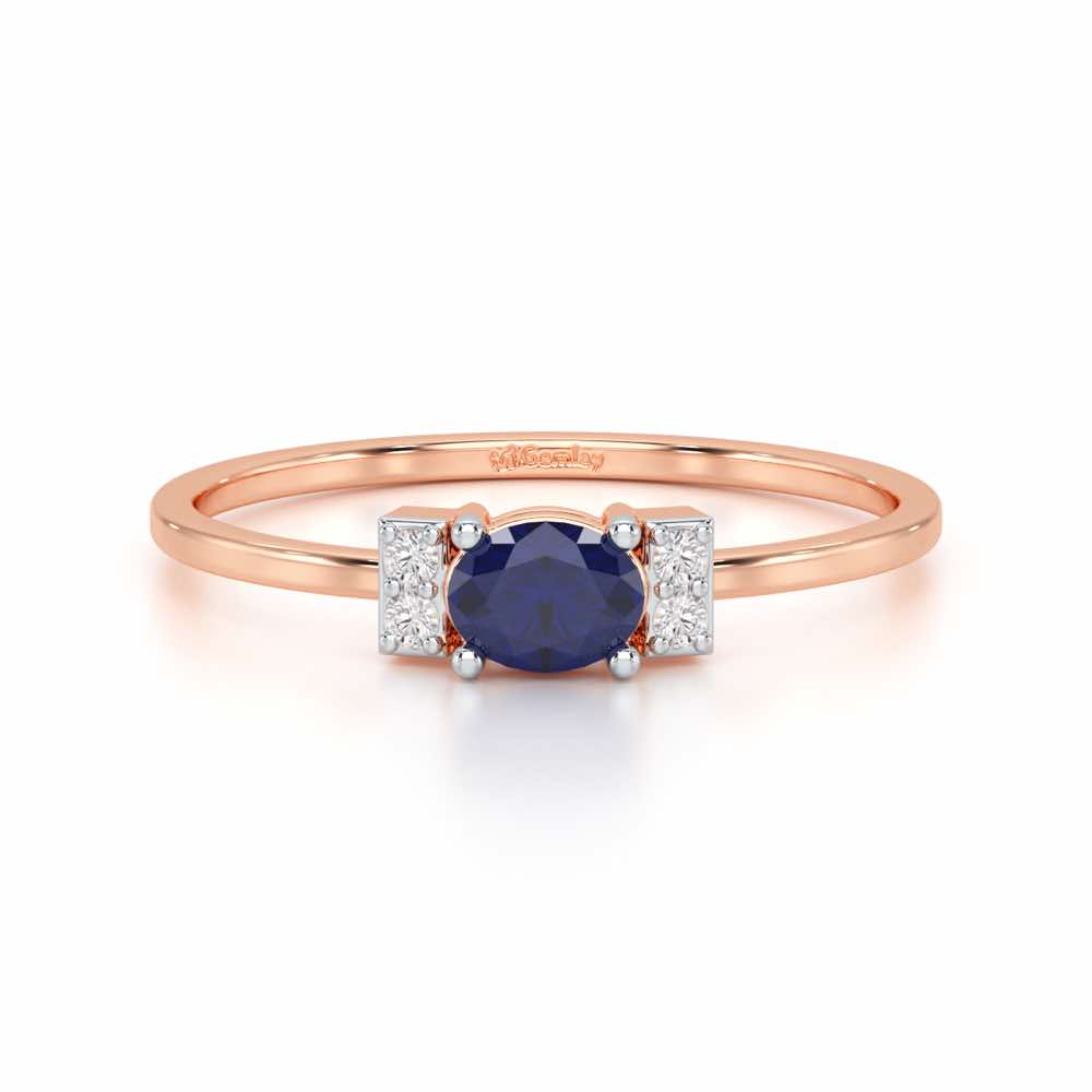 Green Glow Silver Ring - Rose Gold - Image 4