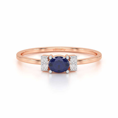 Green Glow Silver Ring - Rose Gold - Image 4