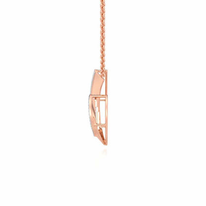 Groove Guardian Silver Pendant - Rose Gold - Image 4