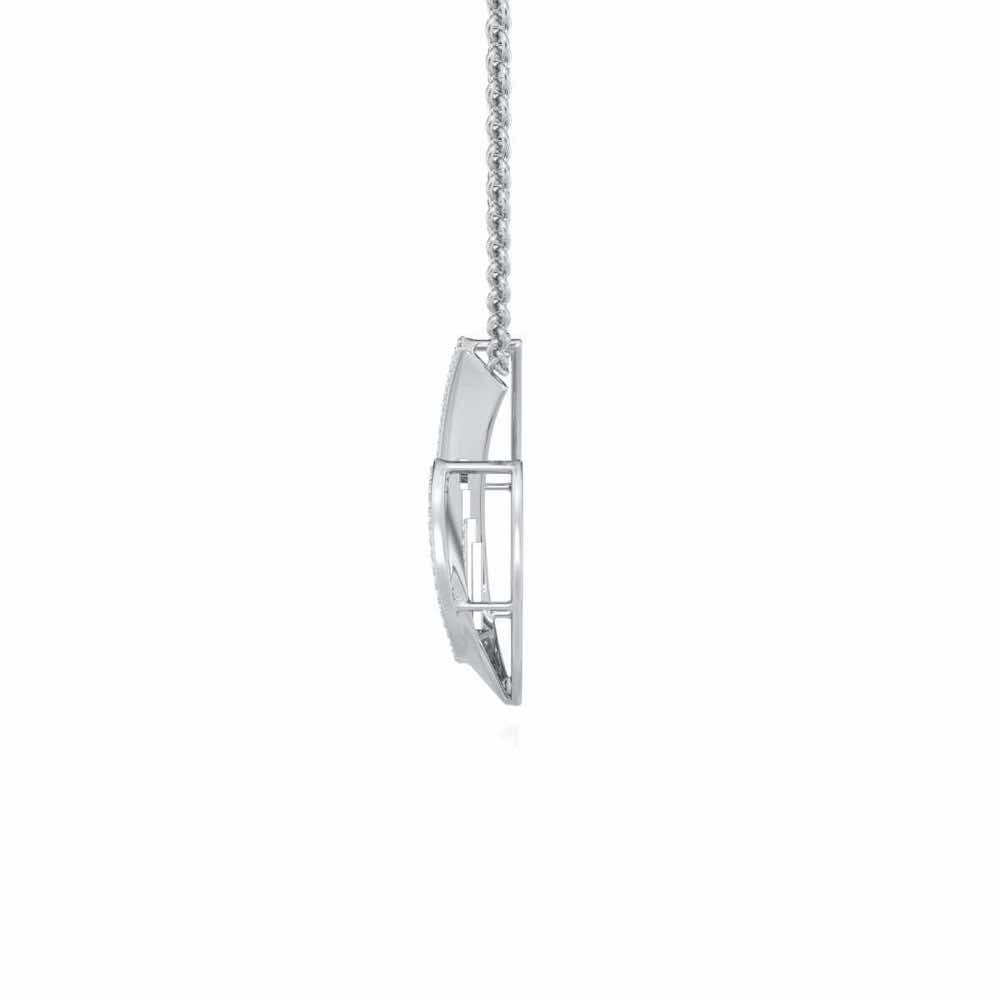 Groove Guardian Silver Pendant - White Gold - Image 4