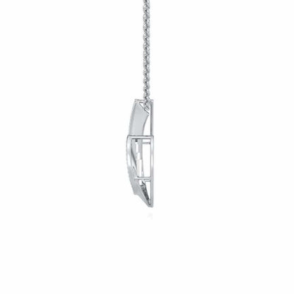 Groove Guardian Silver Pendant - White Gold - Image 4