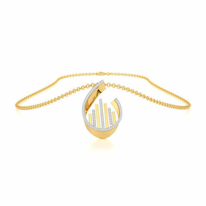 Groove Guardian Silver Pendant - Yellow Gold - Image 3