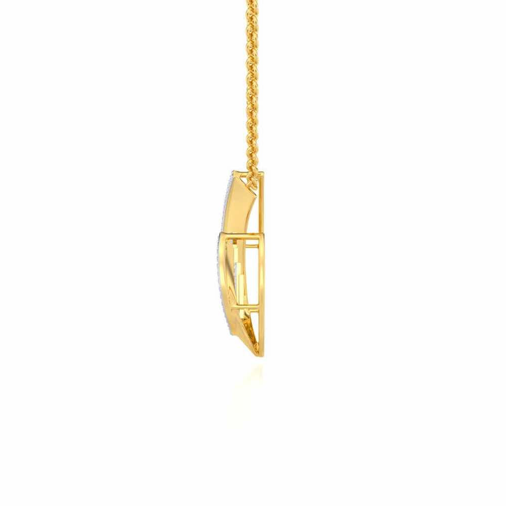 Groove Guardian Silver Pendant - Yellow Gold - Image 4