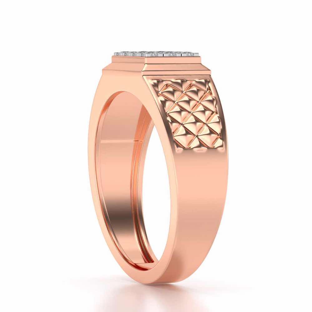 Groovesome Silver Ring For Men - Rose Gold - Image 3