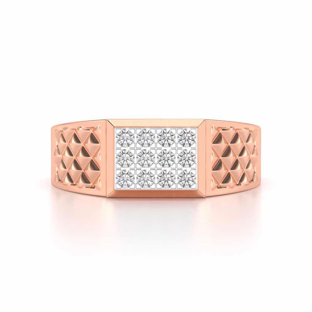 Groovesome Silver Ring For Men - Rose Gold - Image 4
