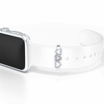 Group Hearts Silver Watch Band - White Gold - Image 1