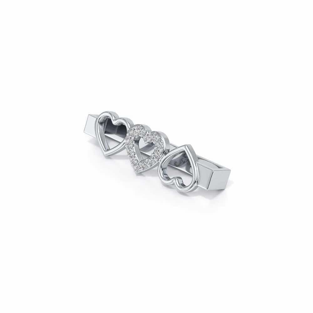 Group Hearts Silver Watch Band - White Gold - Image 3