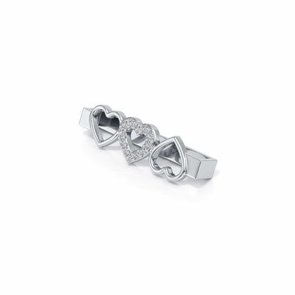 Group Hearts Silver Watch Band - White Gold - Image 3