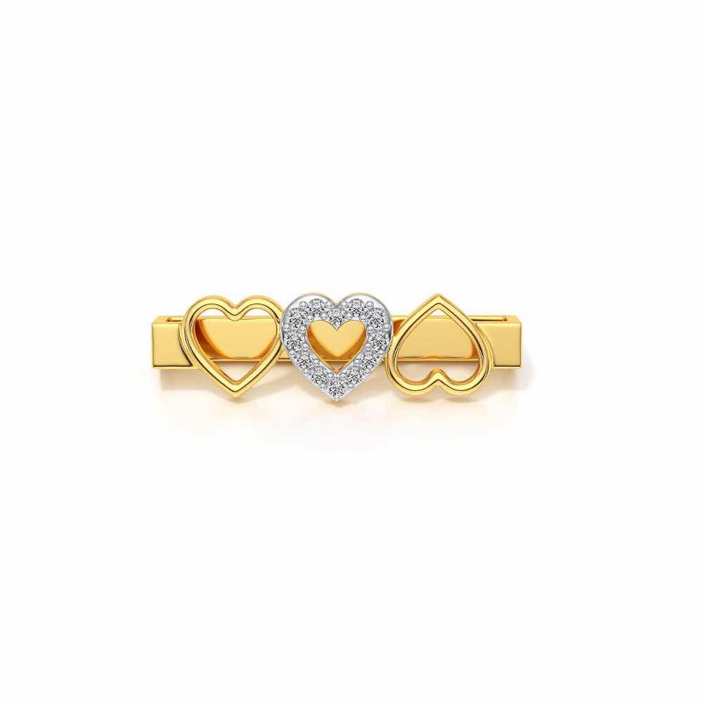 Group Hearts Silver Watch Band - Yellow Gold - Image 2