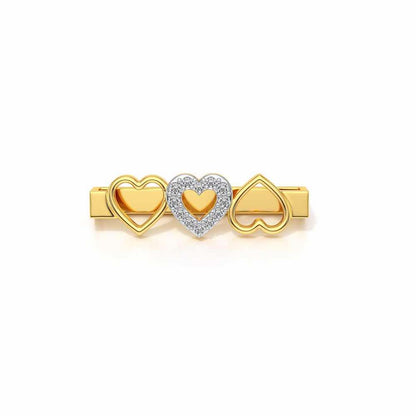 Group Hearts Silver Watch Band - Yellow Gold - Image 2